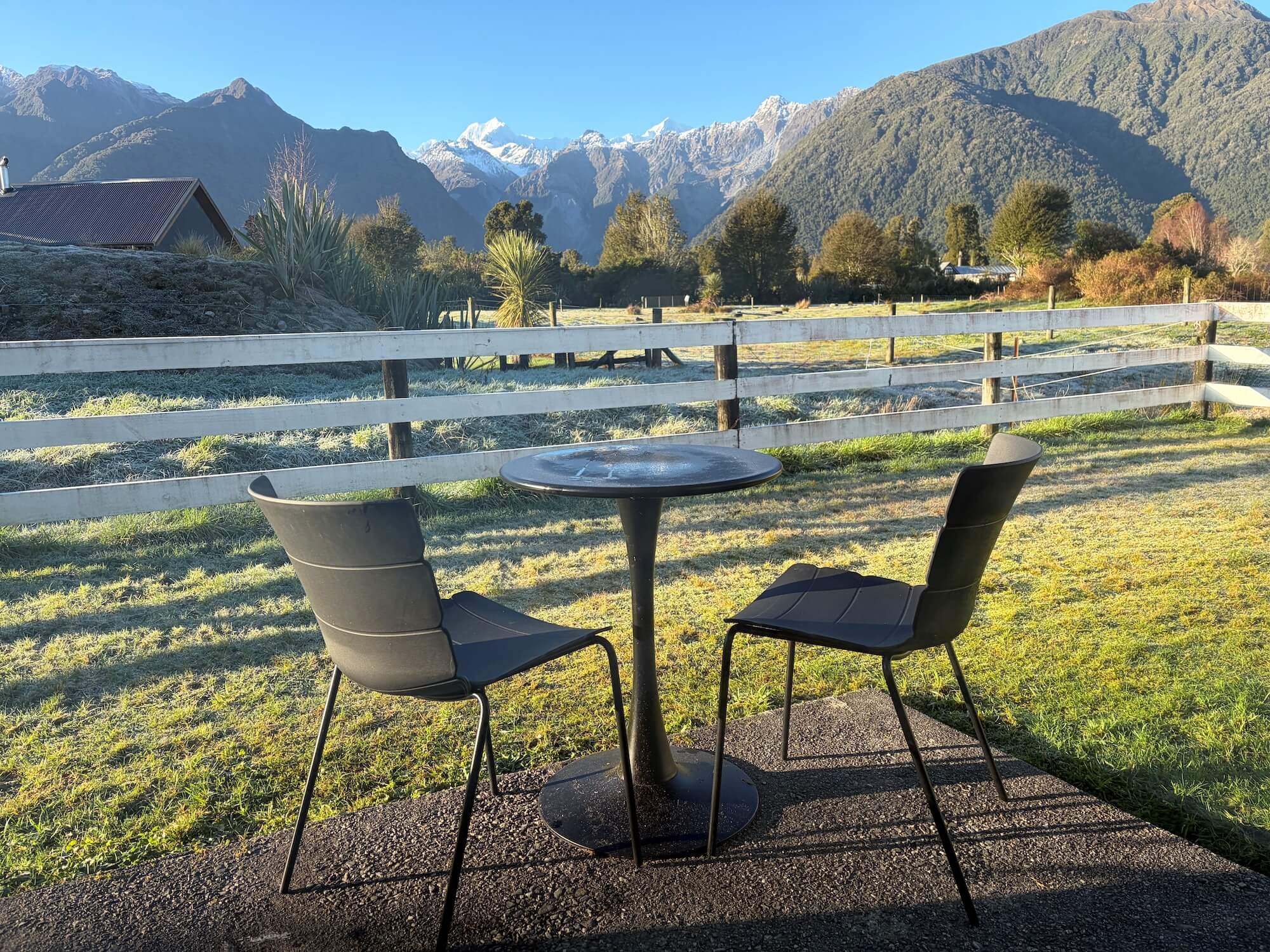 Cottage door entrance - Mt Cook View Motel in Fox Glacier